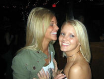Cute blonde wife showing